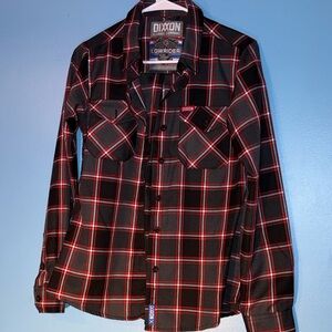 DIXXON WOMENS Plaid Shirt in Black and Red (Low Rider)